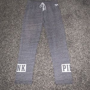 PINK gray sweatpants